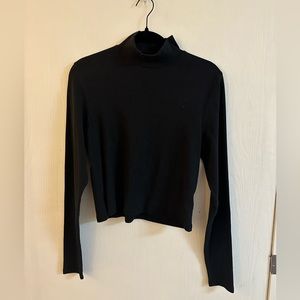 Cute ae black mock neck long sleeve